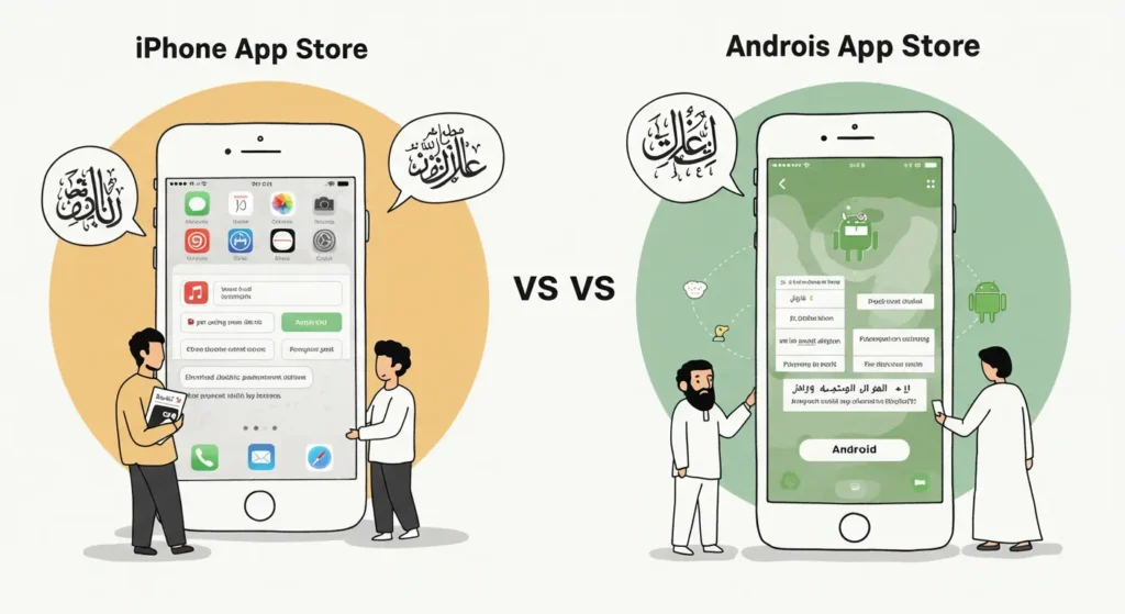 تحديات خاصة للمستخدمين العرب في متاجر التطبيقات